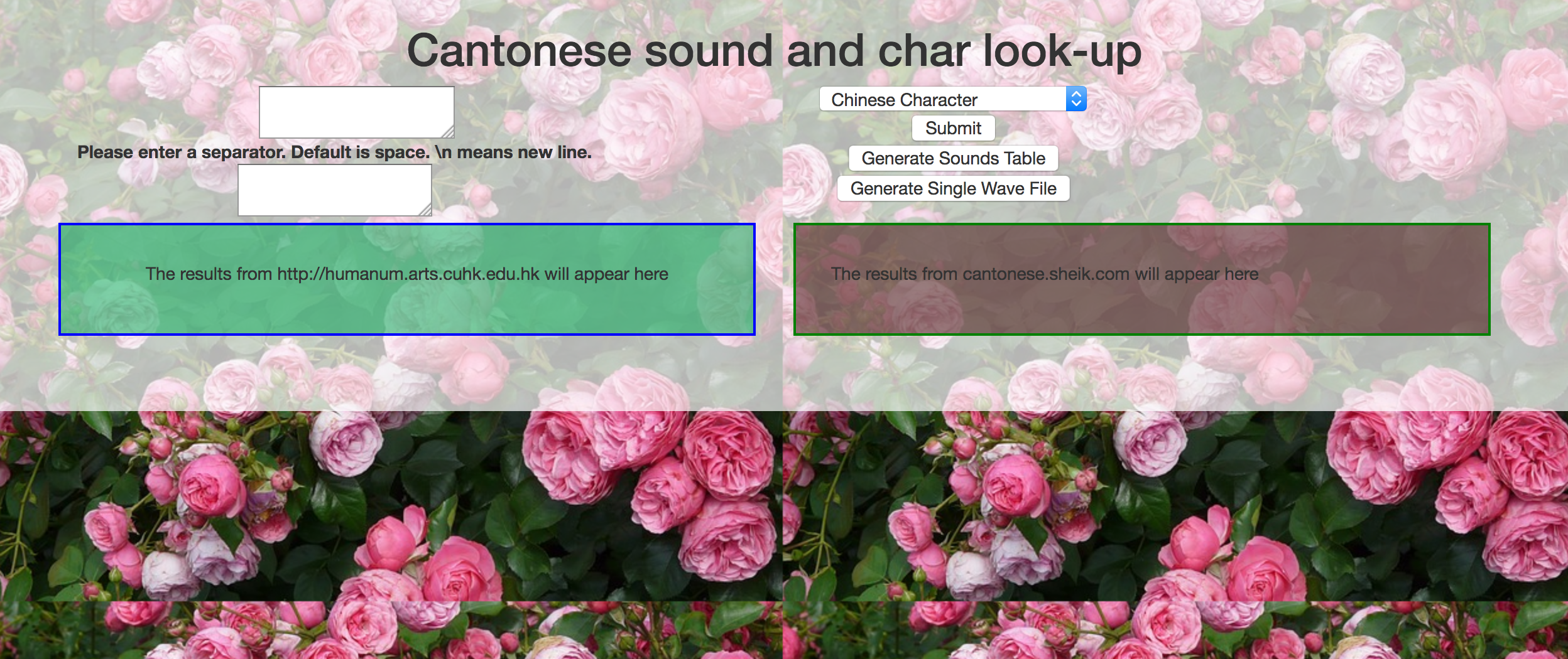 My Cantonese Learning Dictionary Tool
