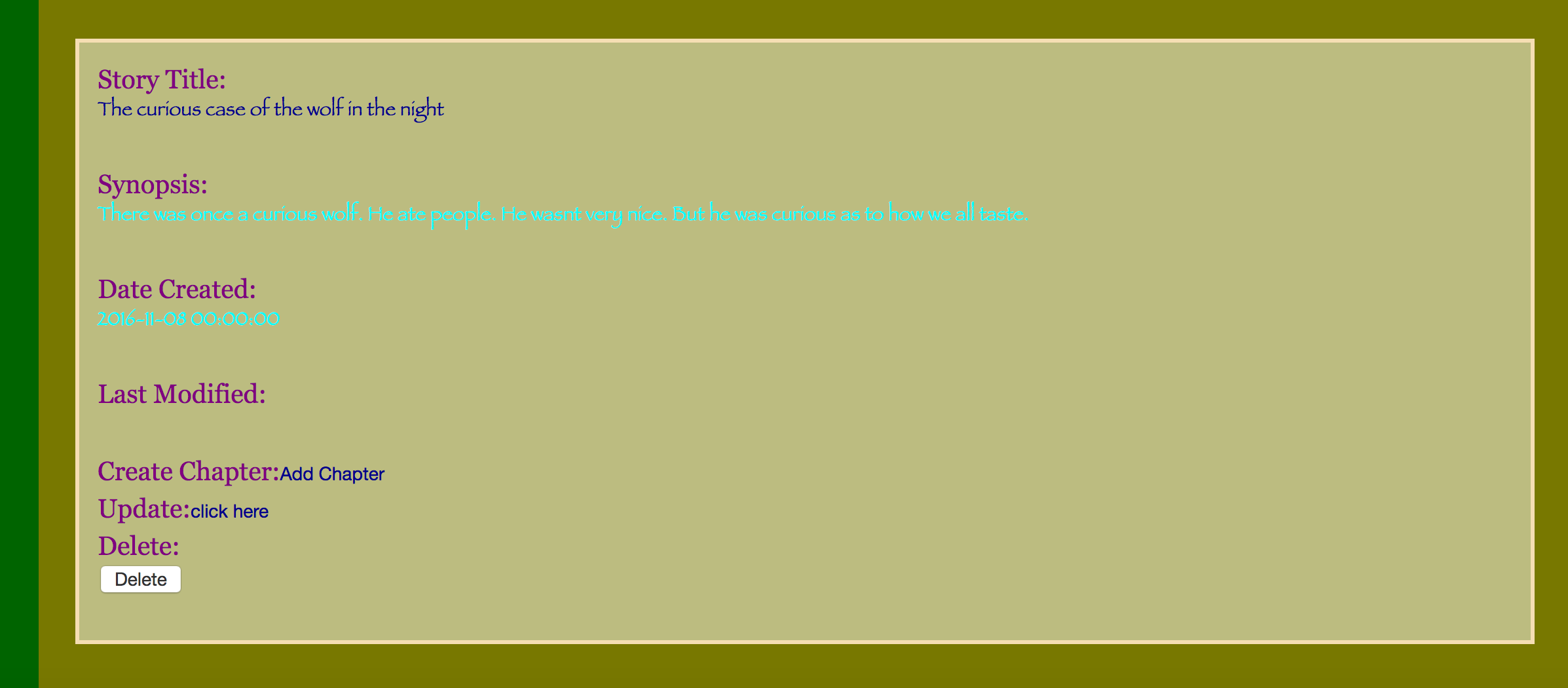 Example Story